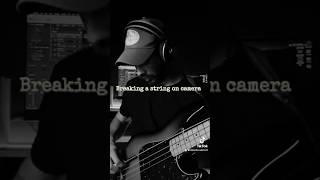 I Broke a Bass String on câmera bass guitar strings [upl. by Ahsiened]