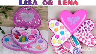 Lisa or lena beautiful baby outfits hard choice 💕 yummy foodchocolate lisa lena makeup love 4 [upl. by Irollam]