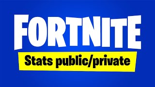 How to make your Fortnite stats PUBLIC for Winter Trials How to PRIVATE your fortnite tracker [upl. by Jerol]