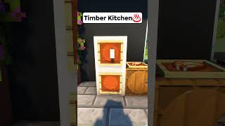 Minecraft Timber Kitchen♨️ shorts [upl. by Hazel]