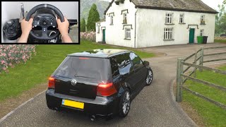 Forza Horizon 4 Volkswagen Golf MK4 R32 Steering Wheel  Shifter Gameplay [upl. by Loesceke742]