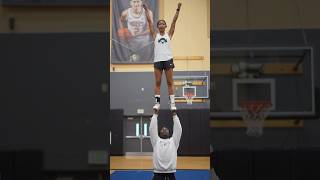 CLEAN EXTENSION🧼cheer stunt cheer acro collegefootball ncaa big12 [upl. by Aisyat]