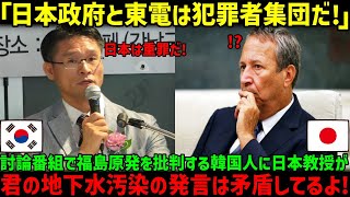 【海外の反応】討論番組で韓国人「東電も日本政府も日本国民も犯罪者です！」次の瞬間、日本人教授が「討論にならないよ？」「え？」→その後… [upl. by Ahsimrac]