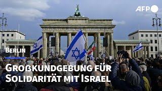 Großkundgebung für Solidarität mit Israel in Berlin  AFP [upl. by Freddie266]