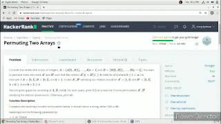 Permuting Two Arrays Hacker Rank Solution in C Programming [upl. by Cid]