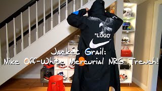 Jacket GRAIL Nike Off White Mercurial NRG Trench Coat Unboxing [upl. by Cormier]