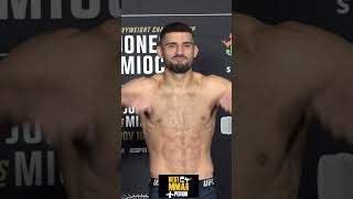 Ramiz Brahimaj weighs in for UFC 309 UFC309 UFC MMA ufcfighter [upl. by Gnilrad]