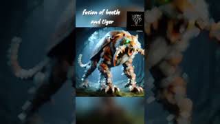 Fusion of beetle and tiger tiger animals animalhybrid hybridanimals [upl. by Tedman635]