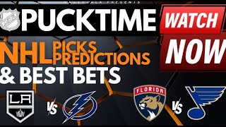 NHL Predictions Picks amp Odds  Kings vs Lightning  Panthers vs Blues  PuckTime Jan 9 [upl. by Oinigih292]