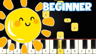 You Are My Sunshine  Folk Song  Beginner Piano Tutorial  Easy Piano [upl. by Belford132]