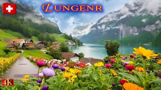 Lungern – Walking Through a Village Like Heaven on Earth Spring 2024 [upl. by Lemahs]