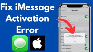 How To Fix iMesaage Activation Error  An Error Occured During Activation iMessage  iOS 18 [upl. by Pages225]