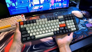 Unboxing Machenike k600 Switch Azul  Teclado do sorteio [upl. by Nalak756]