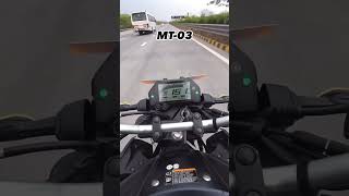 Yamaha Mt03 top speed check 🤯 youtubeshorts viewers superbikes1k [upl. by Ennej]