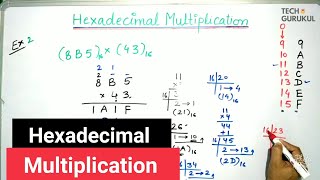 23 Hexadecimal Multiplication  Hexadecimal Arithmetic  Digital Electronics  TECH GURUKUL [upl. by Carley286]