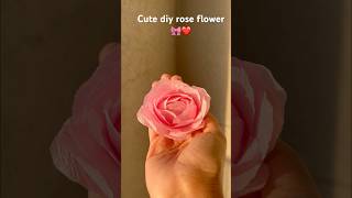 CUTE DIY ROSE FLOWER🎀❤️diyfashionhack [upl. by Paik]