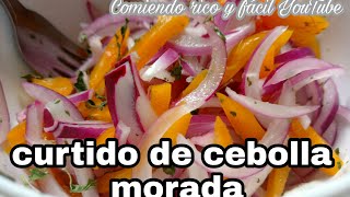 CEBOLLA MORADA CURTIDA CEBOLLA PARA COCHINITA PIBIL COMIENDO RICO Y FACIL [upl. by Maddy]