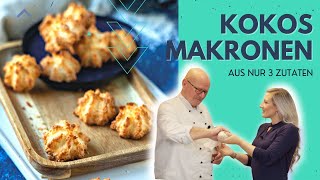 Kokosmakronen aus 3 Zutaten mit CALLEkocht  mein erster Kanal Gast  Einfache Kokos Makronen [upl. by Uriiah]