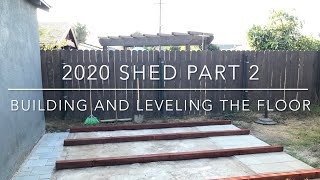 Building a Costco Yardline Stirling Shed Part 2 Building and leveling the floor [upl. by Nenney]