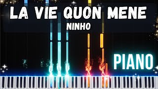 Ninho  La vie quon mène  Piano Tutorial amp Partition [upl. by Henleigh496]