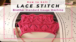 How to machine knit LACE on a Brother standard gauge machine with a punchcard and lace carriage [upl. by Johanna]