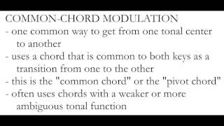 Music Theory  Modulation Basics amp CommonChord Modulations [upl. by Arenahs]