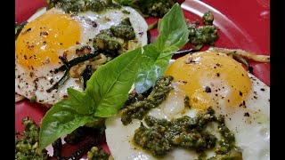 OEUFS au PESTO KETO Facile rapide lowcarb HEALTHY [upl. by Suryc]