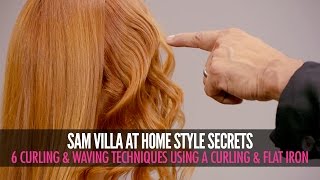 6 Different Ways To Curl Your Hair  Sam Villa [upl. by Anyahs403]