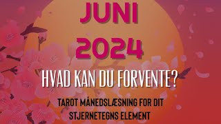 ☀️🐞 JUNI MÅNED 🐞☀️ Ild 🔥 Vand 🌊 Jord 🌱 Luft 🌬️ Tarot stjernetegn element læsning [upl. by Bock]