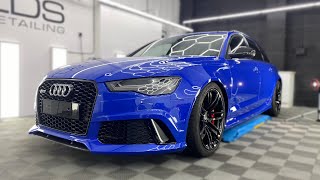 Nogaro Blue Audi RS6 C7  Paint Correction amp Ceramic Coating [upl. by Irec]