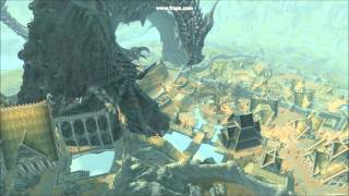 Skyrim Mod Ultra Dragons  Alduin Lands on Whiterun [upl. by Lerrej196]