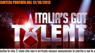 Italias Got Talent  12 ottobre 2013  Sintesi della quinta puntata su Canale 5 [upl. by Aillij]