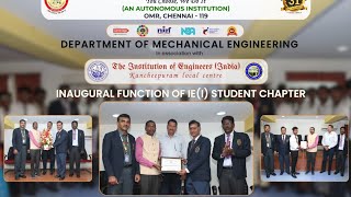 IEI students chapter Inauguration Mechanical  St Josephs College of Engineering OMR Chennai [upl. by Almallah423]