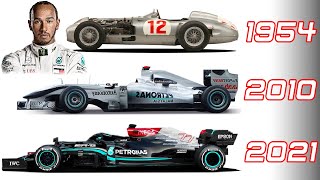 Mercedes AMG F1  EVOLUTION 19542021 [upl. by Abert]