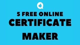 5 Best Free Online Certificate Maker [upl. by Malissia]