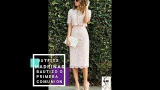 OUTFITS PARA MADRINA DE BAUTIZO O PRIMERA COMUNION [upl. by Nediarb]