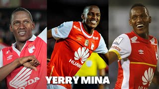 Los 6 MEJORES GOLES de Yerry Mina en SANTA FE [upl. by Neirbo943]