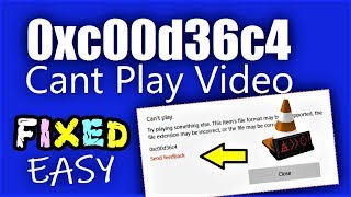 0xc00d36c4 Windows 10 Fix  Cant Play Video How to fix 0xc00d36c4 Error Code While Playing Videos [upl. by Aropizt]