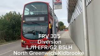 FRV 335 North GreenwichKidbrookediversion [upl. by Einnep753]