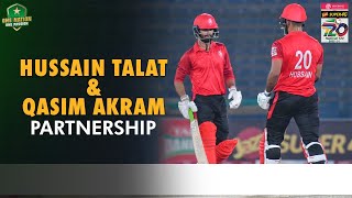 Hussain Talat amp Qasim Akram Partnership  Lahore B vs Rawalpindi  Match 48  National T20  M1W1L [upl. by Joel]