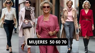 MODA ELEGANTES MUJERES MAYORES DE 50 60 Y 7O AÑOS MODA CASUAL INVIERNO 2025 ÚSALO A TU FAVOR [upl. by Eeryt615]