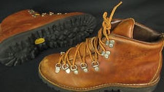 Waxing a pair of leather hiking boots  Part 2  application of wax [upl. by Walcoff]