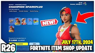 NEW Fortnite Item Shop CHAMPION SPARKPLUG July 17 2024Fortnite Item Shop New [upl. by Nnaassilem]