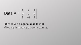 Esercizio svoltoDiagonalizzazione di matrici [upl. by Zeitler110]