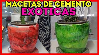 😃 Macetas De Cemento Faciles De Hacer PINTADA CON RESINA EPOXY TUTORIAL PASO a PASO 🔥 [upl. by Dickerson]