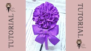 Ruffle Flower Ribbon Headband Tutorial by Cat Goodband DIY Ruffle Flower Headband Tutorial [upl. by Aniretake234]