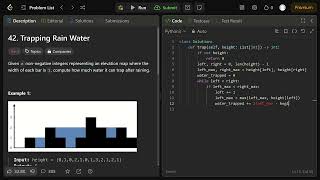 Trapping Rain Water  Leetcode [upl. by Annohsal]