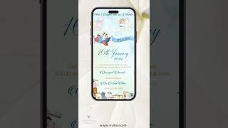 Baby Birth Announcement Invitation Video  Digital birth video announcement  Invito AI  1071 [upl. by Alcus]