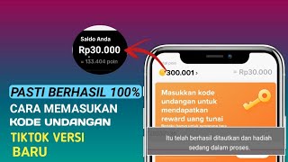 Baru Nemu Cara Memasukan Kode Undangan TIKTOK VERSI BARU 2024  Dijamin Berhasil [upl. by Fini]