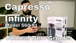 The Capresso 56001 Infinity Conical Coffee Burr Grinder Unboxed [upl. by Durman]